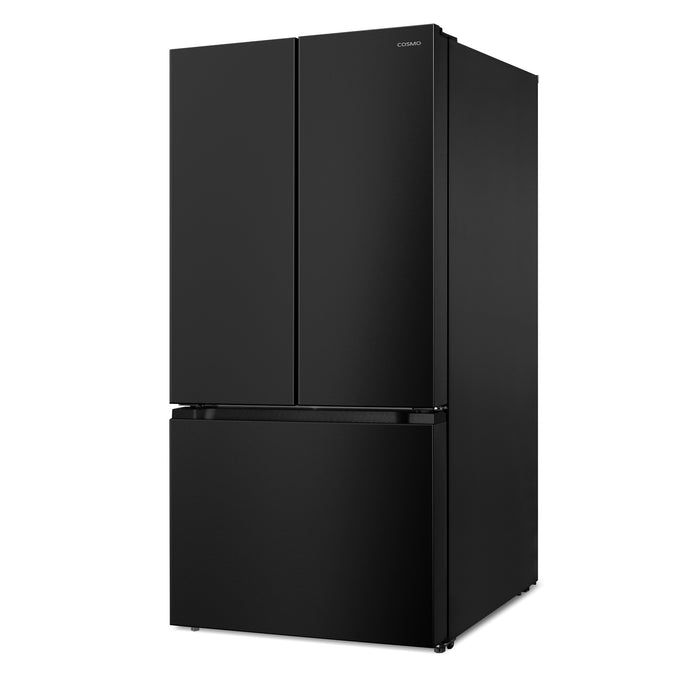 Cosmo 36-Inch Vista Collection 27.4 Cu. Ft. Counter Depth 3-Door French Door Refrigerator in Matte Black (COS-RFFV283RBK)