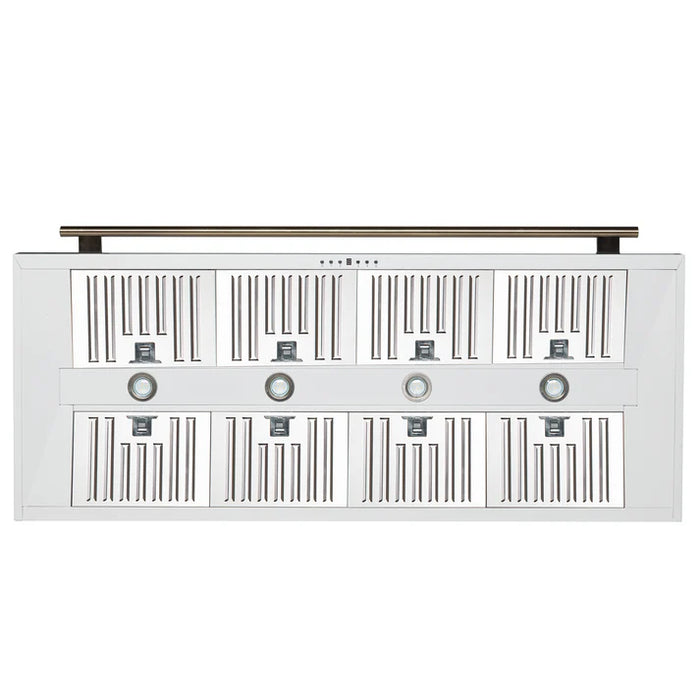 Forno Aria 60-Inch Wall-Mounted Range Hood, White with LED Lighting – Model FRHWM5095-60WHT
