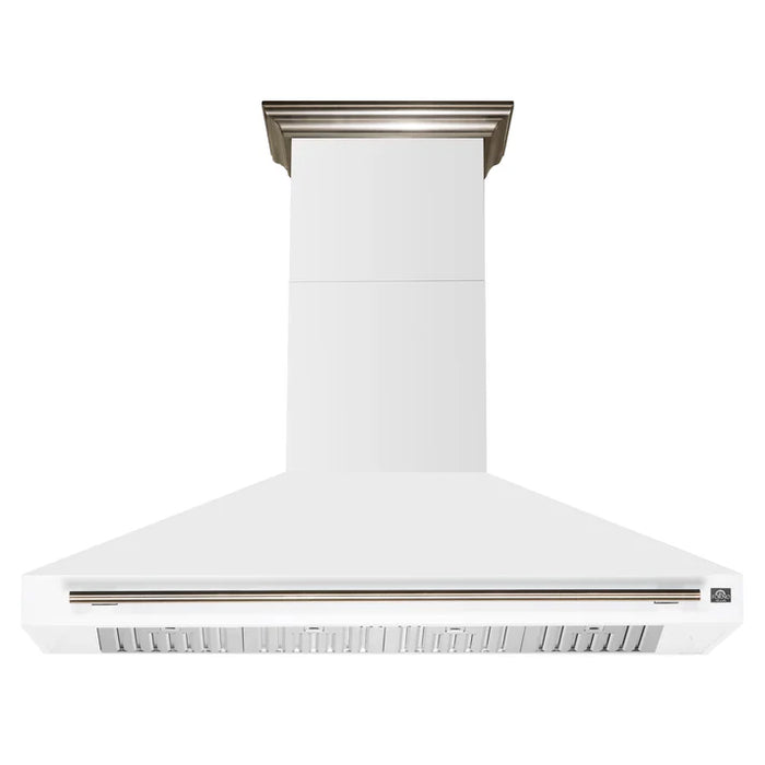 Forno Aria 60-Inch Wall-Mounted Range Hood, White with LED Lighting – Model FRHWM5095-60WHT