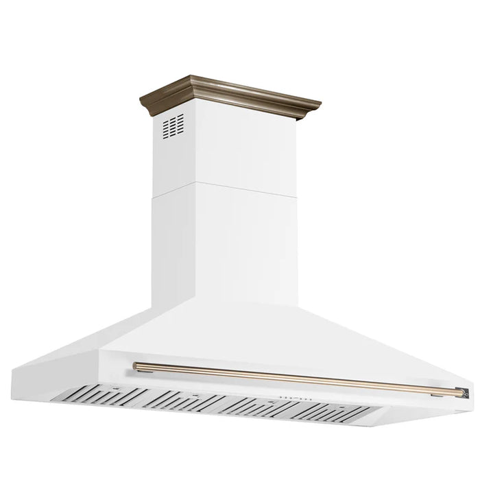 Forno Aria 60-Inch Wall-Mounted Range Hood, White with LED Lighting – Model FRHWM5095-60WHT