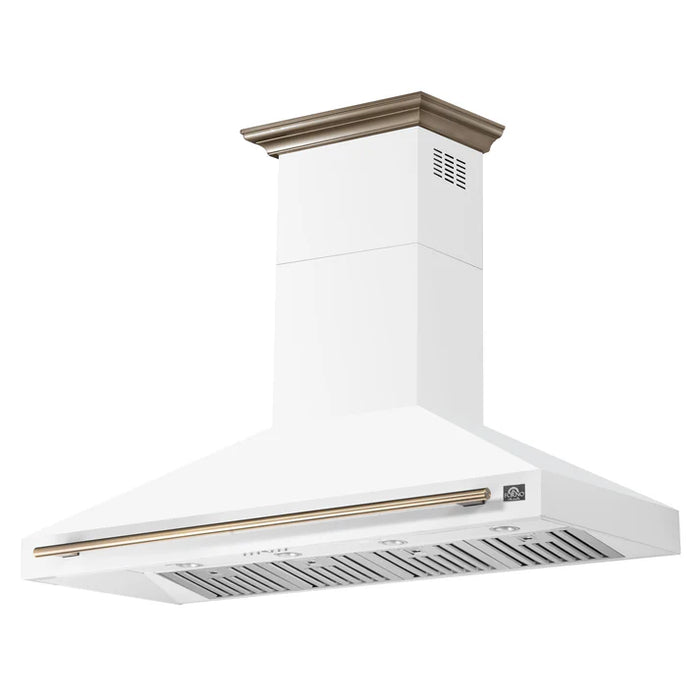Forno Aria 60-Inch Wall-Mounted Range Hood, White with LED Lighting – Model FRHWM5095-60WHT