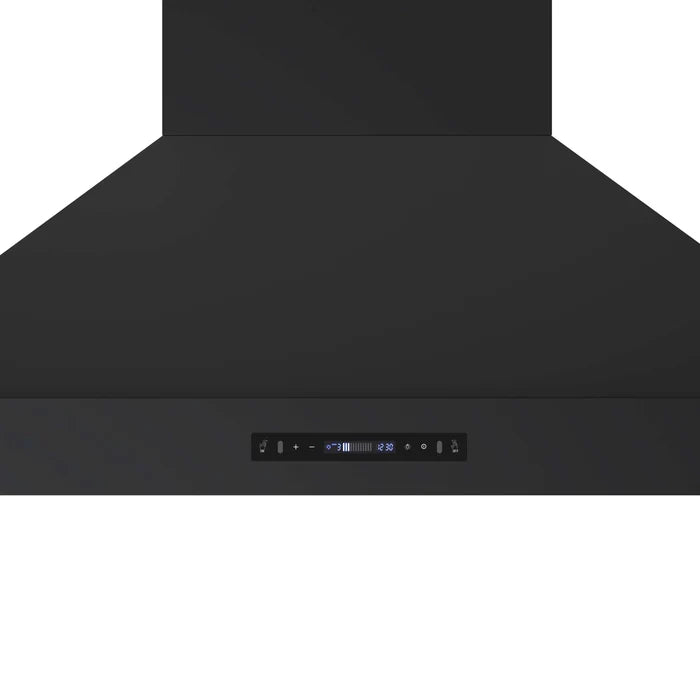 Forno Venezia 48-Inch Wall-Mounted Range Hood in Black with Antique Brass Accessories, Touch Controls & Baffle Filters – FRHWM5503-48BLK