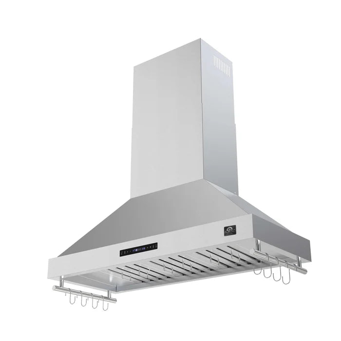 Forno Venezia 48-Inch Wall-Mounted Range Hood with Touch Controls & Baffle Filters – FRHWM5503-48