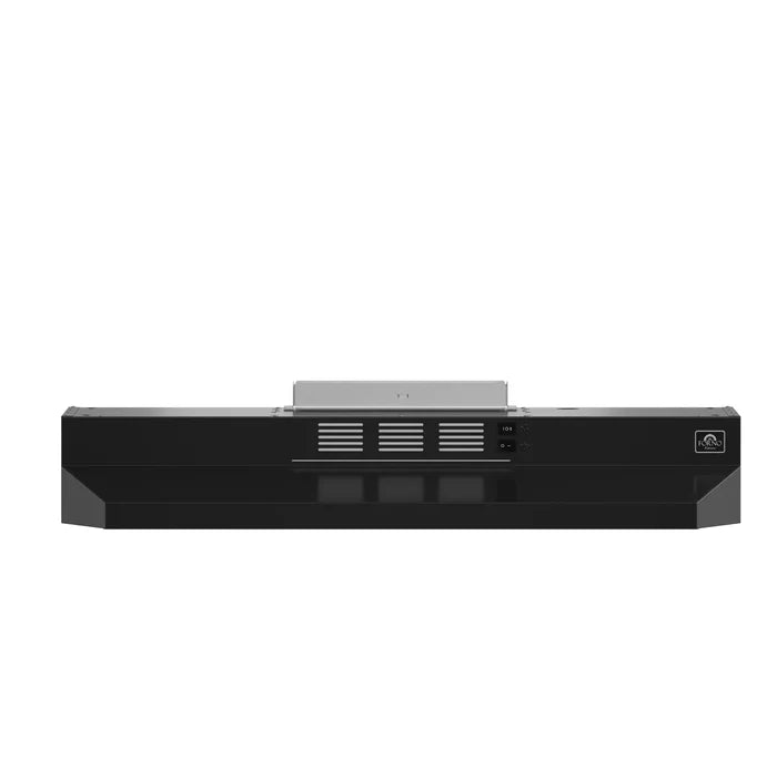 Forno Cappa 30-Inch Under Cabinet Range Hood, Black, 200 CFM, Convertible with LED Lighting – Model FRHUC5200-30BLK