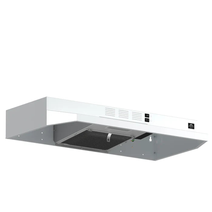 Forno Cappa 30-Inch Under Cabinet Range Hood, White, 200 CFM, Convertible with LED Lighting – Model FRHUC5200-30WHT