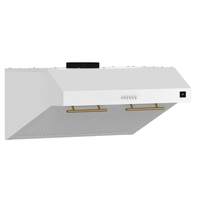 Forno Bari Espresso 30-Inch Under Cabinet Range Hood, White, 600 CFM with LED Lighting – Model FRHUC5255-30WHT