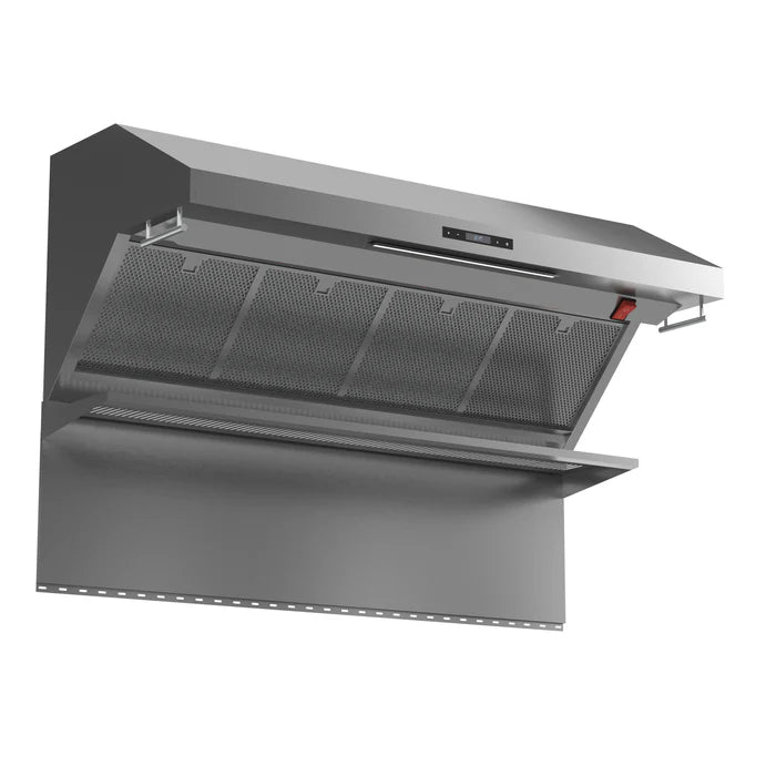FORNO Savona 48‑Inch Wall Mount Range Hood – 1200 CFM Stainless Steel Wall‑Mounted Range Hood with Baffle Filters & Backsplash (FRHWM5029‑48)