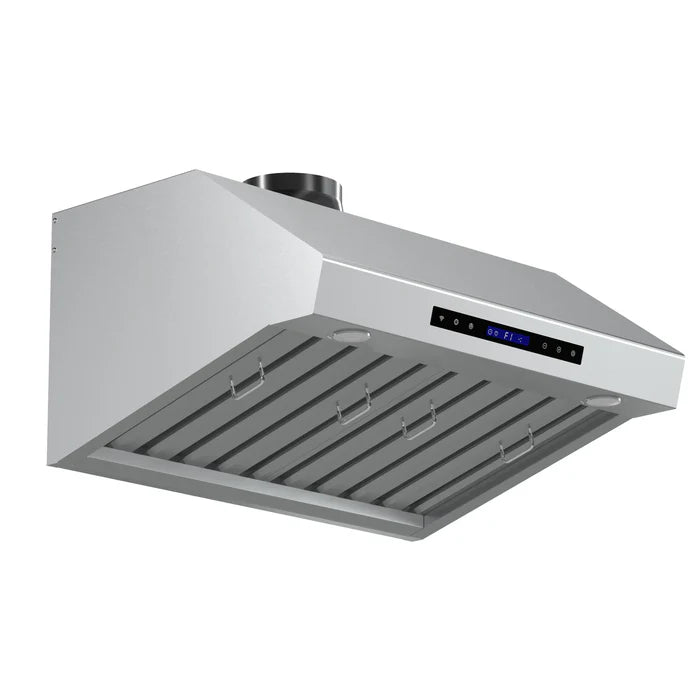 FORNO Palazzo 30″ Wall‑Mounted Range Hood – 500 CFM Heavy‑Duty Stainless Steel Vent Hood with Baffle Filters & Remote Control (FRHWM5030‑30)