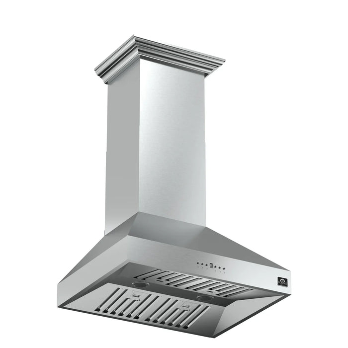 Forno Orvieto 30-Inch Wall Mount Range Hood, Stainless Steel, Heavy Duty with LED Lighting – Model FRHWM5094-30