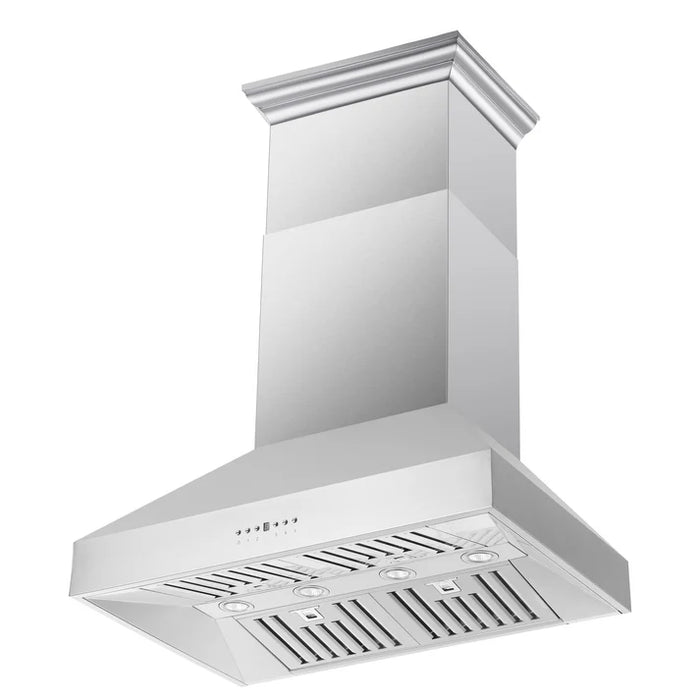 Forno Orvieto 36-Inch Wall Mount Range Hood, Stainless Steel, Heavy Duty with LED Lighting – Model FRHWM5094-36