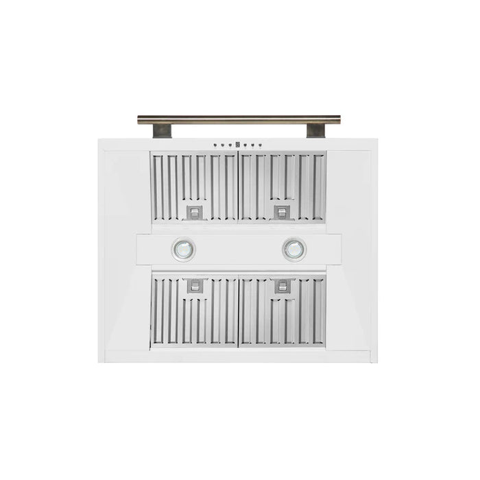 Forno Aria 30-Inch Wall-Mounted Range Hood, White with LED Lighting – Model FRHWM5095-30WHT