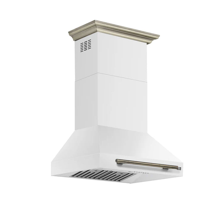 Forno Aria 30-Inch Wall-Mounted Range Hood, White with LED Lighting – Model FRHWM5095-30WHT