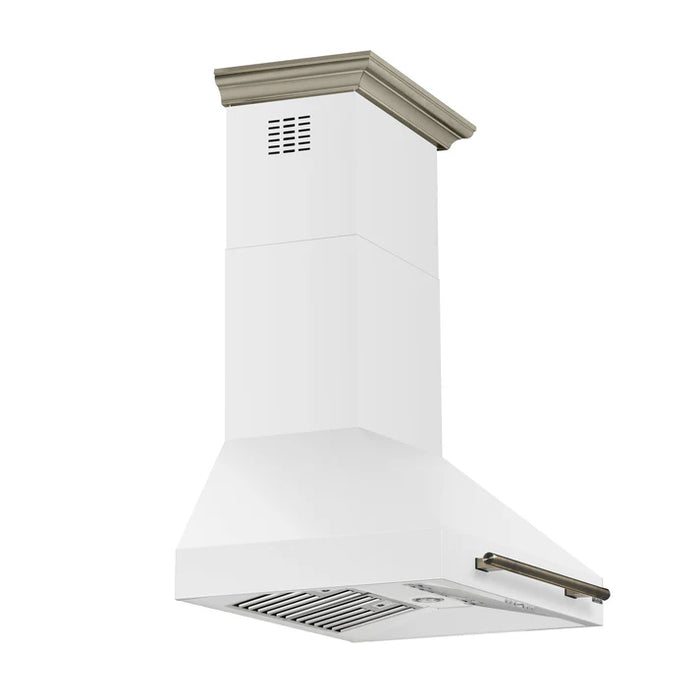 Forno Aria 30-Inch Wall-Mounted Range Hood, White with LED Lighting – Model FRHWM5095-30WHT