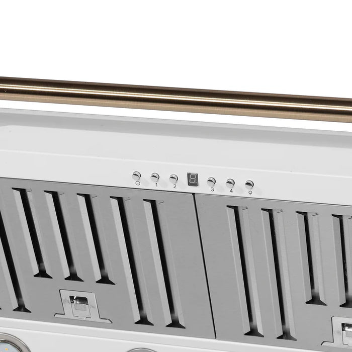 Forno Aria 36-Inch Wall-Mounted Range Hood, White with LED Lighting – Model FRHWM5095-36WHT