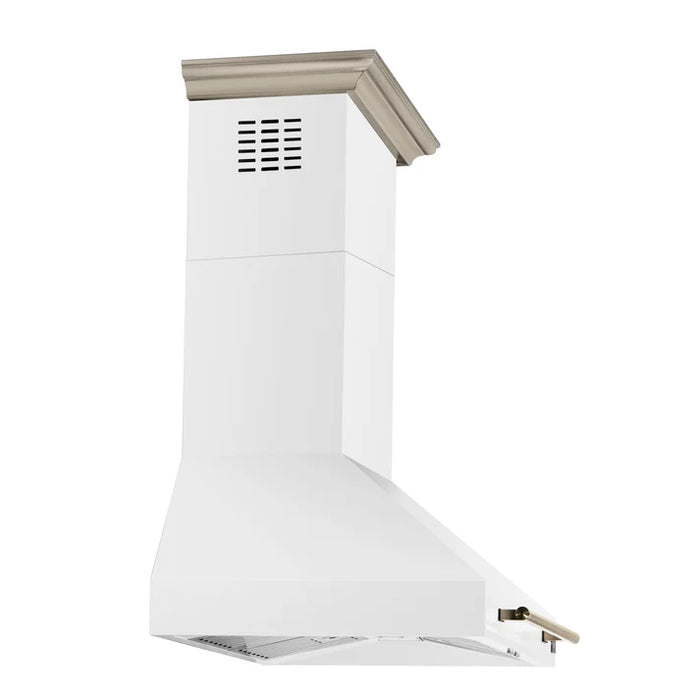 Forno Aria 36-Inch Wall-Mounted Range Hood, White with LED Lighting – Model FRHWM5095-36WHT