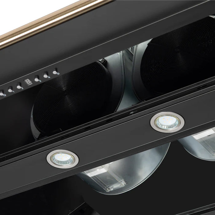 Forno Aria 48-Inch Wall-Mounted Range Hood, Black with LED Lighting – Model FRHWM5095-48BLK