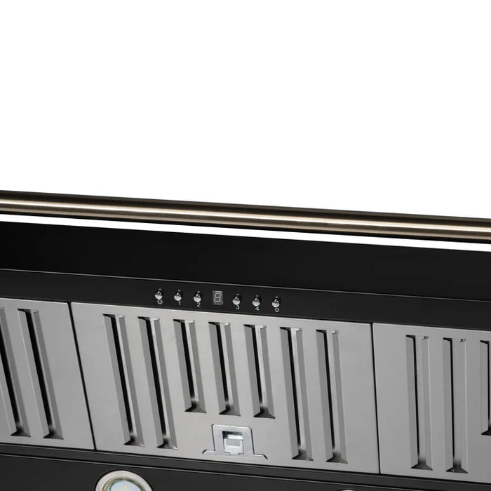 Forno Aria 48-Inch Wall-Mounted Range Hood, Black with LED Lighting – Model FRHWM5095-48BLK
