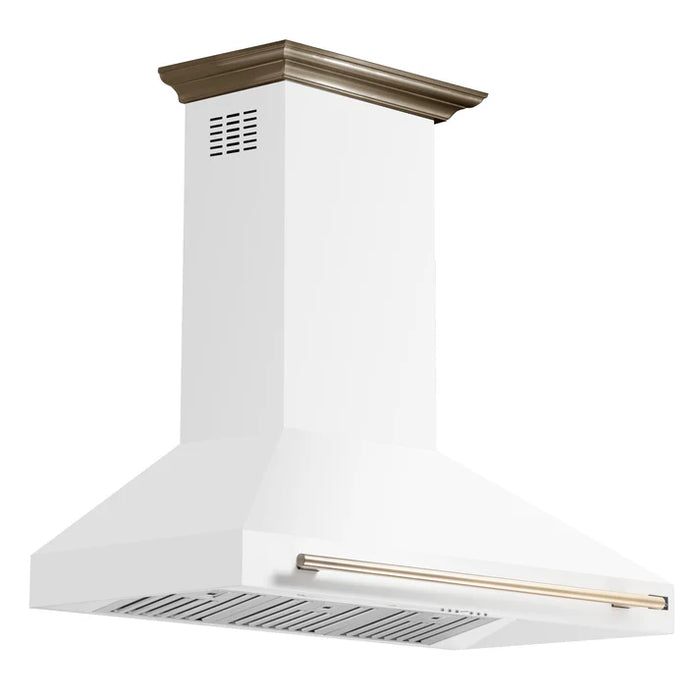 Forno Aria 48-Inch Wall-Mounted Range Hood, White with LED Lighting – Model FRHWM5095-48WHT