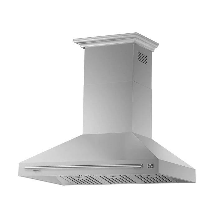 Forno Aria 48-Inch Wall-Mounted Range Hood, Stainless Steel with LED Lighting – Model FRHWM5095-48