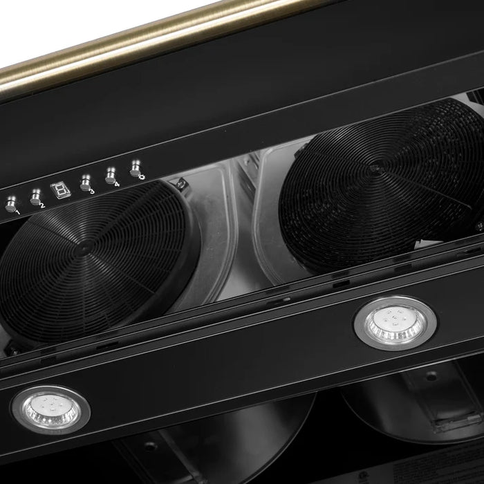Forno Aria 60-Inch Wall-Mounted Range Hood, Black with LED Lighting – Model FRHWM5095-60BLK