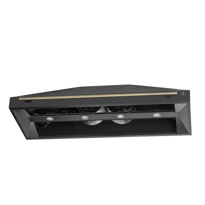 Forno Aria 60-Inch Wall-Mounted Range Hood, Black with LED Lighting – Model FRHWM5095-60BLK
