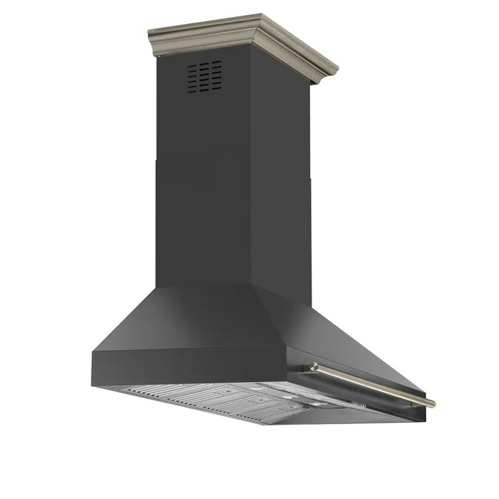 Forno Aria 60-Inch Wall-Mounted Range Hood, Black with LED Lighting – Model FRHWM5095-60BLK
