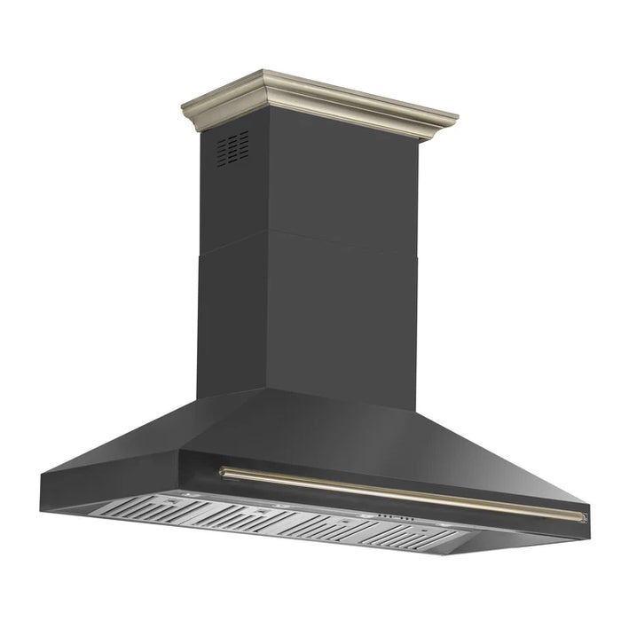 Forno Aria 60-Inch Wall-Mounted Range Hood, Black with LED Lighting – Model FRHWM5095-60BLK