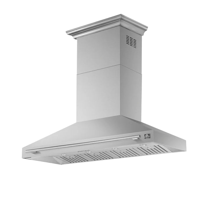 Forno Aria 60-Inch Wall-Mounted Range Hood, Stainless Steel with LED Lighting – Model FRHWM5095-60