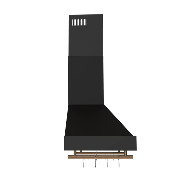 Forno Venezia 36-Inch Wall-Mounted Range Hood in Black with Touch Controls & Baffle Filters – FRHWM5503-36BLK
