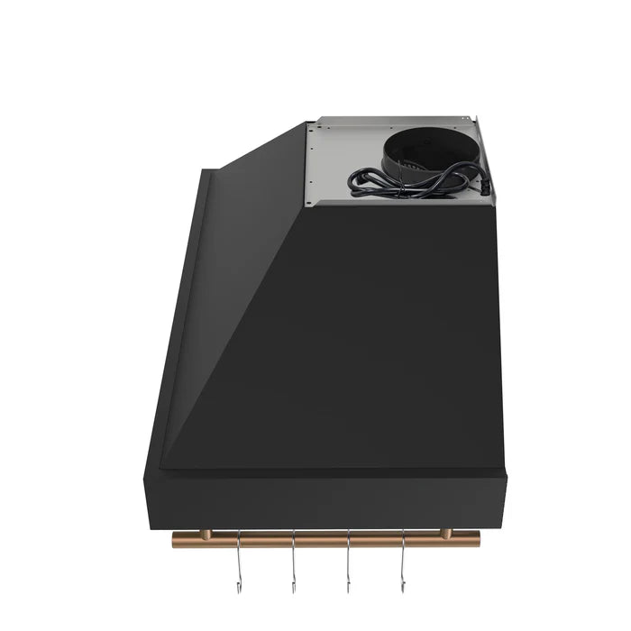Forno Venezia 36-Inch Wall-Mounted Range Hood in Black with Touch Controls & Baffle Filters – FRHWM5503-36BLK