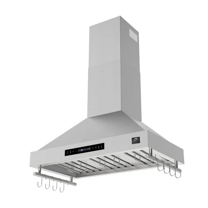 Forno Venezia 36-Inch Wall-Mounted Range Hood with Touch Controls & Baffle Filters – FRHWM5503-36