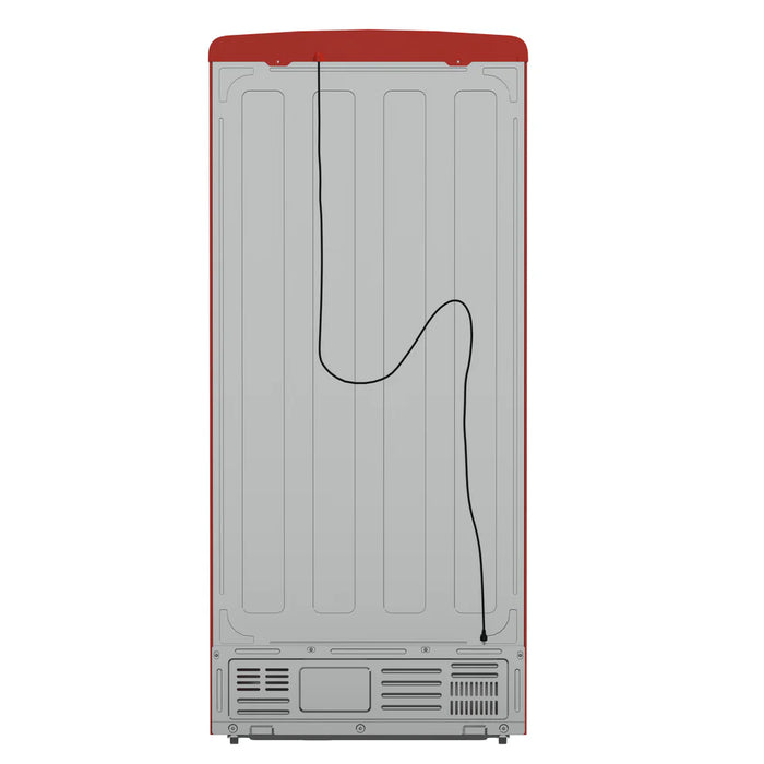 Forno Luigi FFFFD1791‑33RED 33″ Red French Door Refrigerator, 18 cu ft, Handle-Free Design