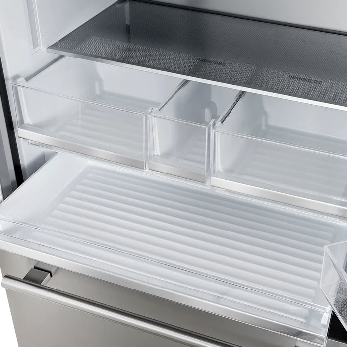 Forno Aosta FFFFD1866-36SB 36″ Stainless Steel French Door Refrigerator, 22.4 cu ft, Ice Maker, Water Dispenser