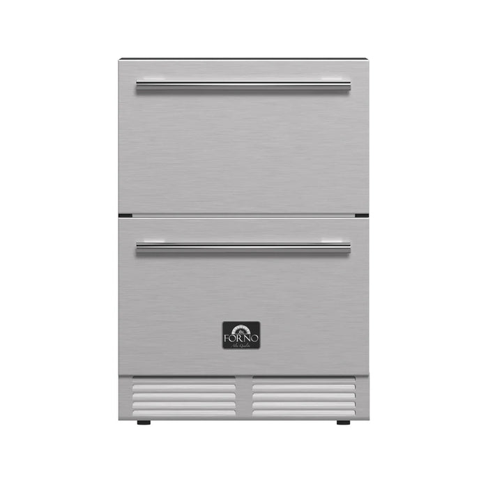 Forno Cosenza FDRBI1838-24S 24″ Built-In Indoor/Outdoor Drawer Freezer with Ice Maker, Stainless Steel, 4.69 Cu. Ft.