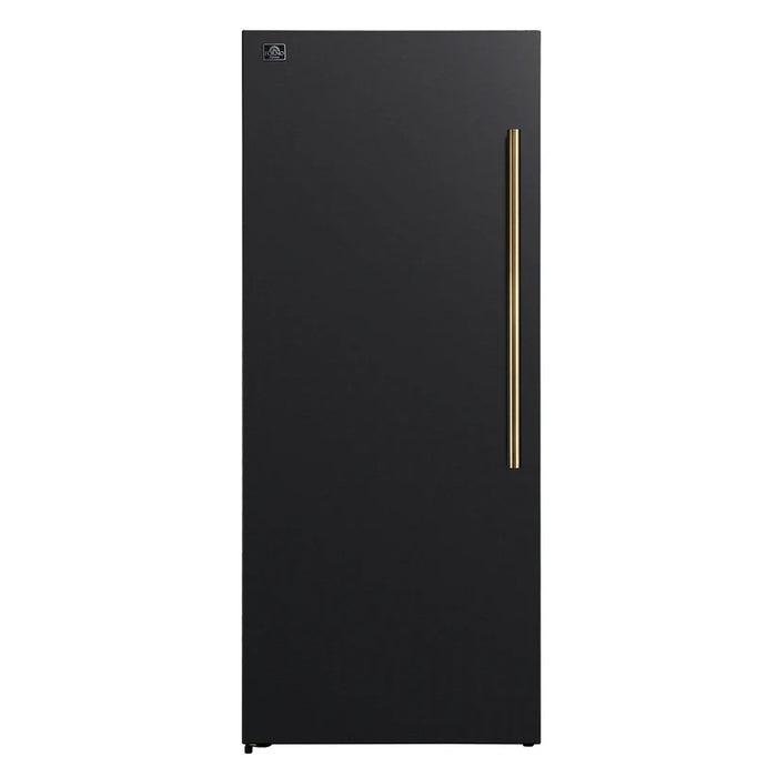 Forno Maderno FFFFD1722-28BLK-LS 28″ Convertible Freestanding Refrigerator/Freezer, Black, Left Swing, 13.6 cu ft