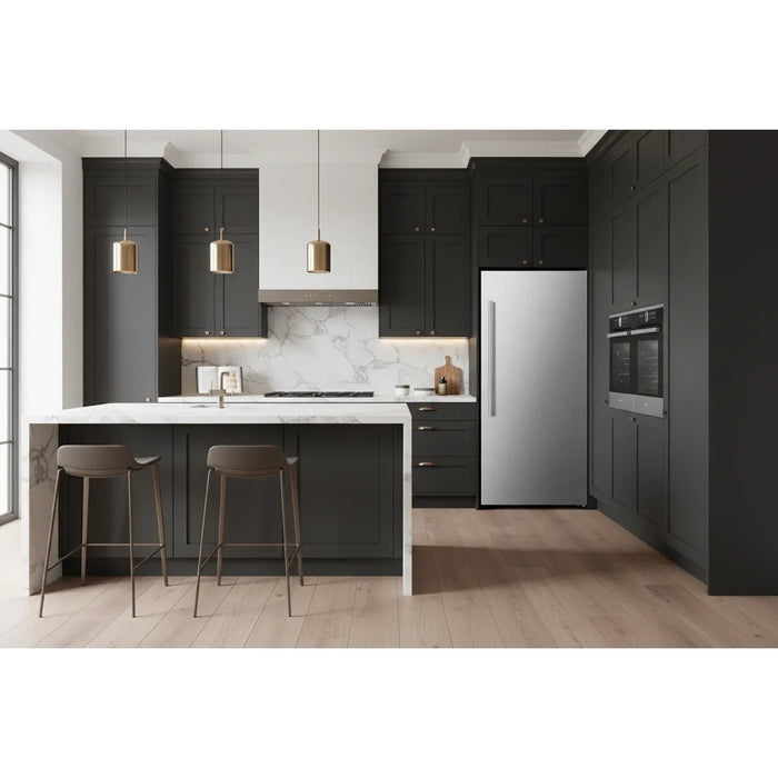 Forno Maderno FFFFD1722-28RS 28″ Freestanding Convertible Refrigerator/Freezer, Right Swing, Stainless Steel, 13.6 cu ft