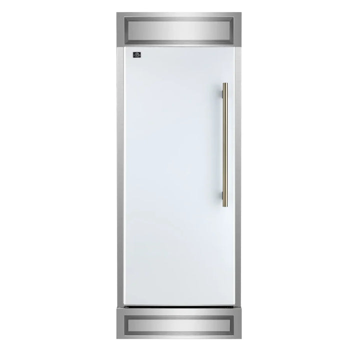 Forno Maderno FFFFD1722-32LMG-WHT 28″ Built-In Convertible Refrigerator/Freezer, Left Swing, White, 13.6 Cu. Ft.