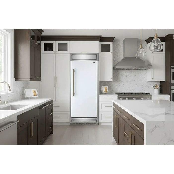 Forno Maderno FFFFD1722-32LMG-WHT 28″ Built-In Convertible Refrigerator/Freezer, Left Swing, White, 13.6 Cu. Ft.