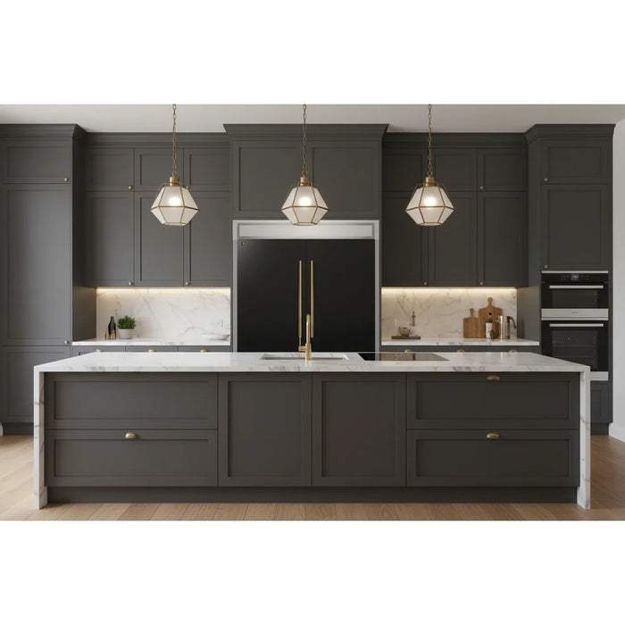 Forno Maderno FFFFD1722-60MG-BLK 60" Built-In Convertible Refrigerator/Freezer Set, Black, 27.2 Cu. Ft.