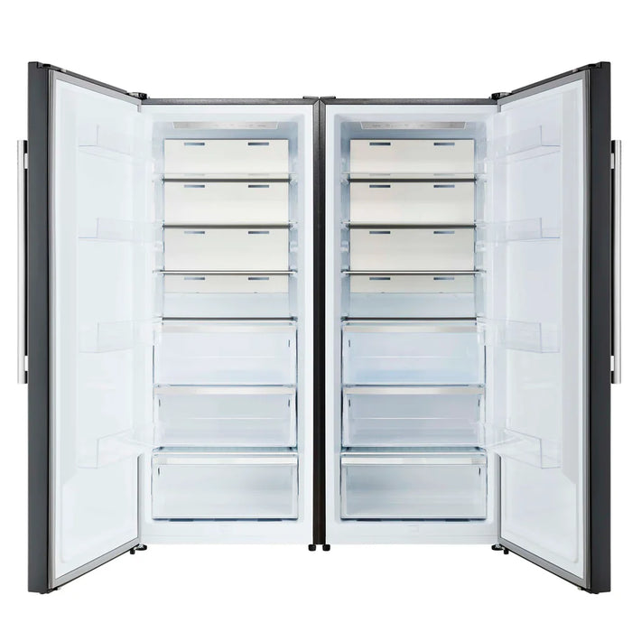 Forno Maderno FFFFD1722-60SG-BLK 60″ Built-In Convertible Refrigerator/Freezer Set, Black, 27.2 Cu. Ft.