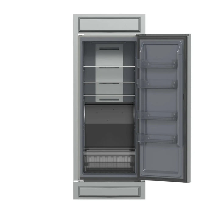 Forno Fortezza FFFFD1738-32RMG 32″ Built-In Right-Swing Convertible Refrigerator/Freezer, Stainless Steel, 14 Cu. Ft., Total No-Frost, Modern Trim Kit