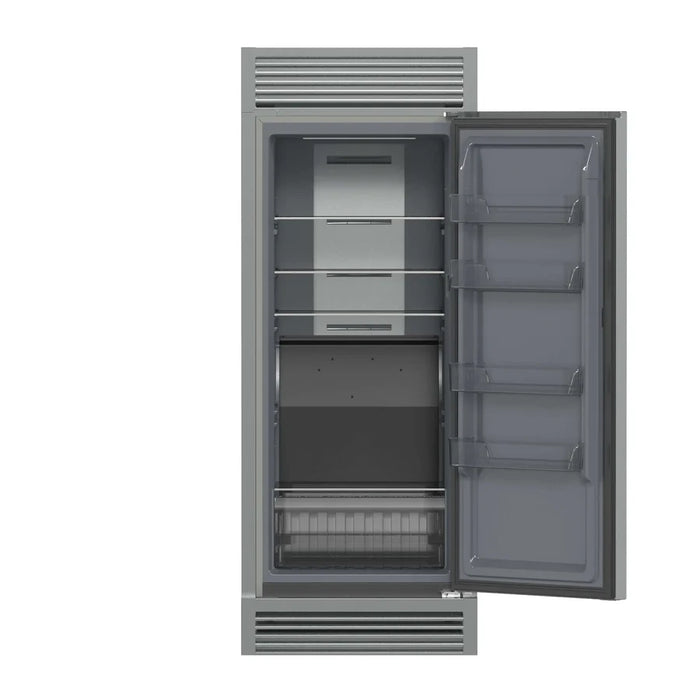 Forno Fortezza FFFFD1738-32RSG 32″ Built-In Right-Swing Convertible Refrigerator/Freezer, Stainless Steel, 14 Cu. Ft., Total No-Frost, Decorative Trim Grill