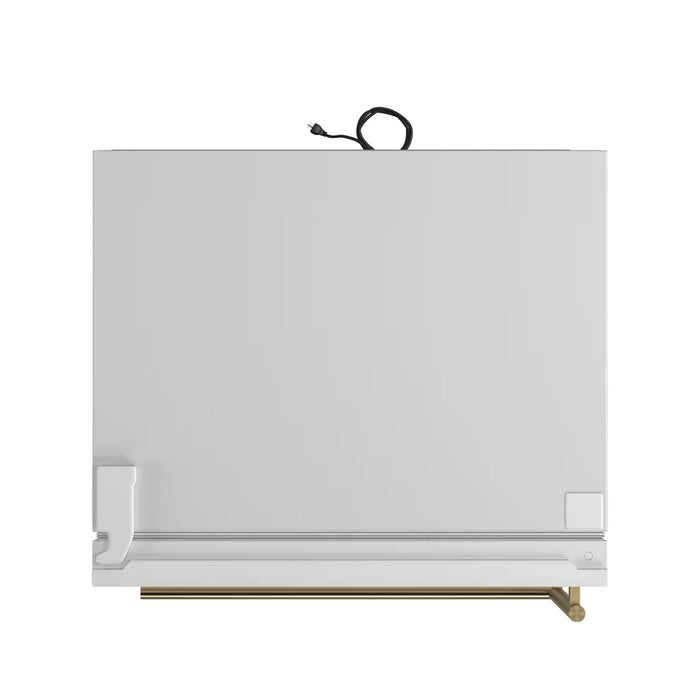 Forno Milano Espresso FFFFD1786-31WHT 31″ White Bottom Freezer Refrigerator with Ice Maker, 17.2 cu ft