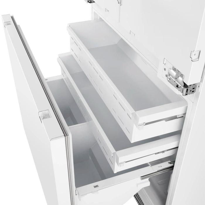 Forno Rivestito FFRBI1811‑36FR 36″ Panel Ready Built‑In French Door Refrigerator, 15.5 cu ft