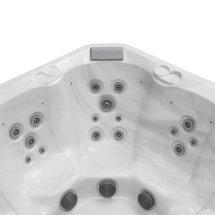 Empava EMPV‑SPA3528 Freestanding Luxury 5‑Person Outdoor Hot Tub