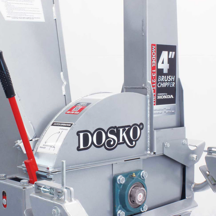 Dosko 13-21T-13H Brush Chipper 4-Inch Capacity Gas Powered with Honda GX390 Engine