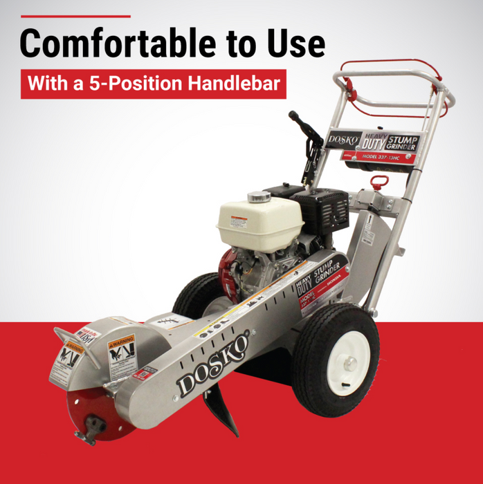 Dosko 337-13HC Stump Grinder 13 HP Walk-Behind Gas Powered with Honda GX390 Engine