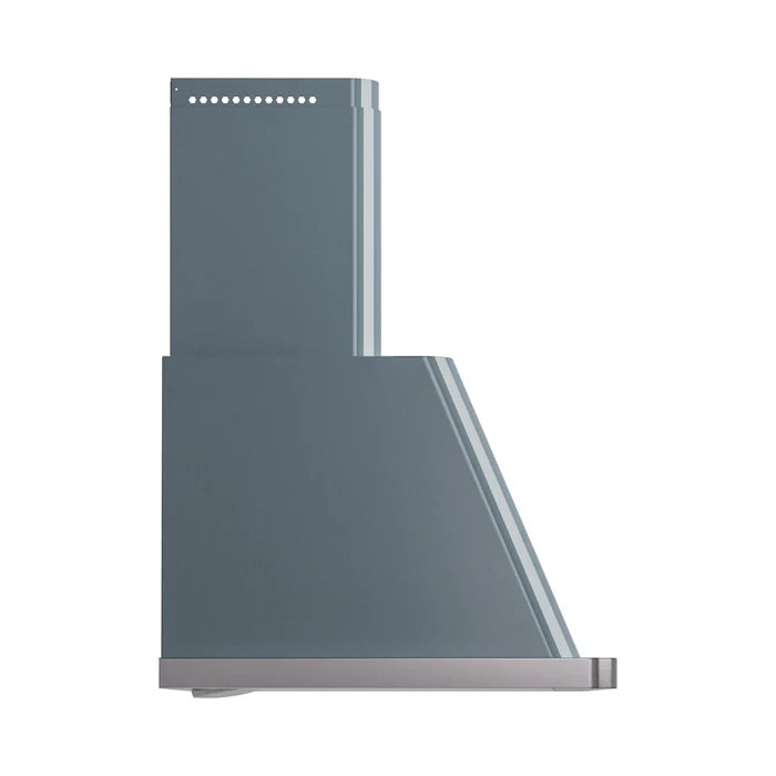 ILVE UAM76BG Majestic II 30 Inch Wall Mount Range Hood with 600 CFM Blower, 4 Fan Speeds, LED Lighting – Blue Grey