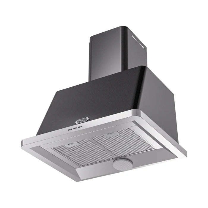 ILVE UAM76BK Majestic II 30 Inch Wall Mount Range Hood with 600 CFM Blower, 4 Fan Speeds, LED Lighting – Glossy Black