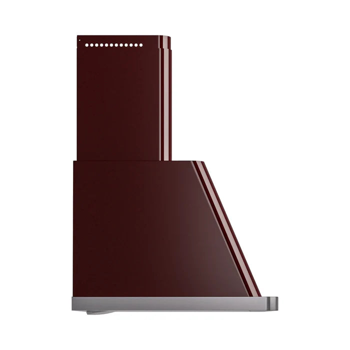 ILVE UAM76BU Majestic II 30 Inch Wall Mount Range Hood with 600 CFM Blower, 4 Fan Speeds, LED Lighting – Burgundy